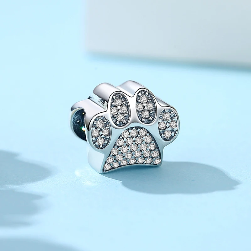 925 Sterling Silver Original Fashionable Charm Bead Love Dog Cat Claw Firefly Pendant Charm Suitable for Bracelet Women DIY Jewelry Free Shipping