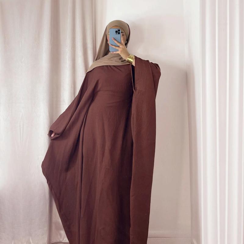 Ethnic Clothing Butterfly Sleeve Abaya Ramadan Eid Muslim Women Long Dress Inside Belt Party Dresses Dubai Turkey Islamic 2024 Summer