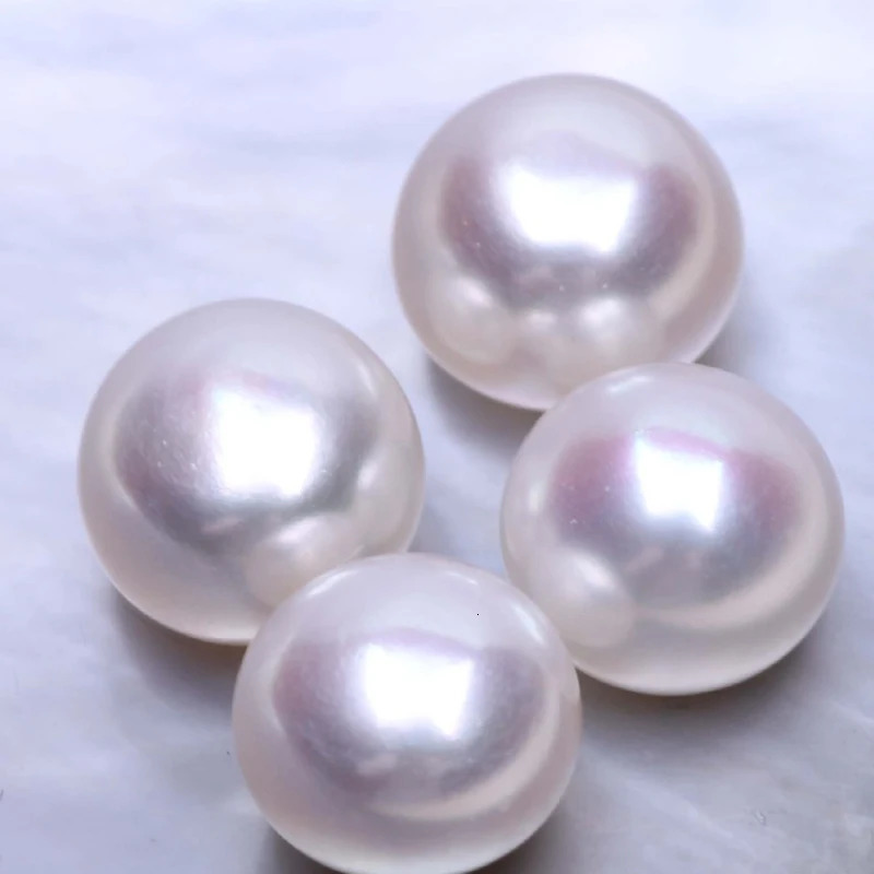 Zhuji Supplier 3A White Button Pearl 354mm Cultured Loose Freshwater Pearls With Half Hole 231221