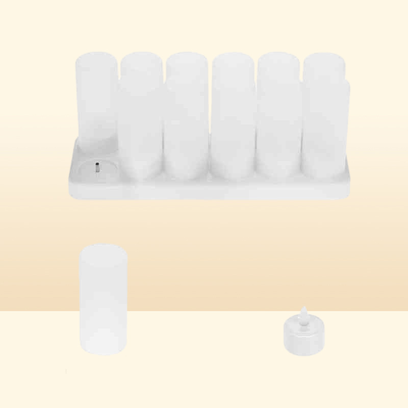 USB Rechargeable Led Candles With Flickering Flame Flameless Led Candles Home Decoration Christmas Tealight Candle Lights H12228796049