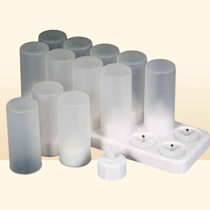 USB Rechargeable Led Candles With Flickering Flame Flameless Led Candles Home Decoration Christmas Tealight Candle Lights H12228796049