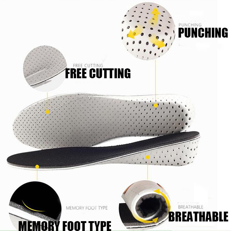 shoe parts accessories EVA memory foam height increase invisible elevator insoles pad sole foot mat inner heel lift insert cushion