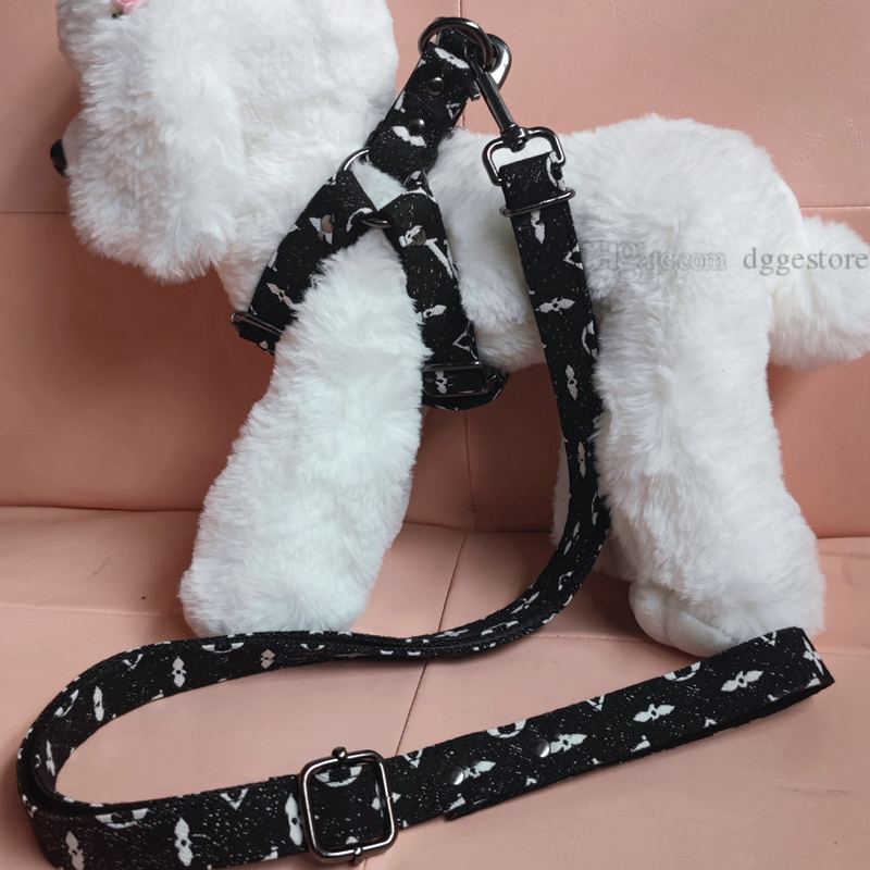Designer Dog Harness Set No Pull Pet Adjustable Back Clip Halter Basic Collar Heavy Duty 5.5FT Anti-Twist Leash for Small Medium Large Dogs L Pink B18