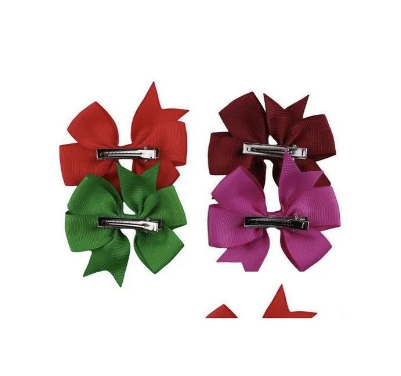 Party Favor Hair Accessories 40 Colors 3 Inch Cute Ribbed Ribbon Hair Bows With Clip Baby Girl Boutique Accessories Party Supplies C469