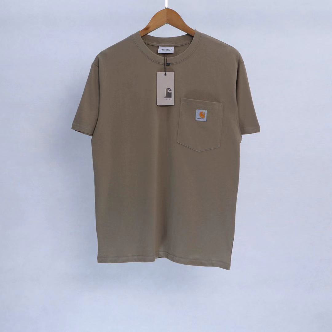 carharret jacket Designer tshirt mens tshirt Women's T-shirt Workwear Pocket Trendy Street Short carharttness short Sleeve Tshirt Hip Hop shirts Tees S-XXL 871