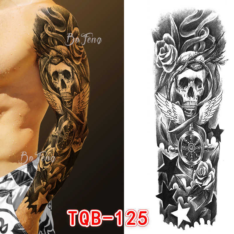 New full arm tattoo sticker waterproof temporary simulation set