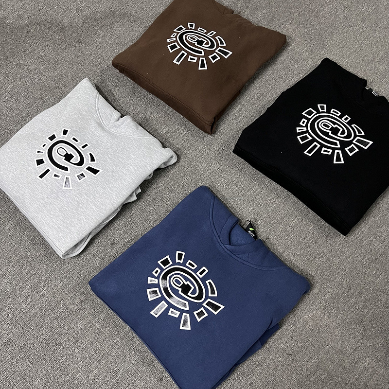 ADWYSD Plush Sweater Sunroll Hip Hop Thickened Loop Hoodie Solid Long Hoodie High Street Couple Oversized Hooded for Men