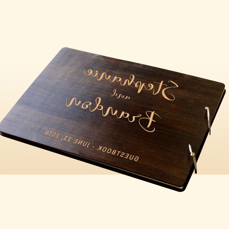 Personalized Wedding Guest Book Unique Wooden Guest Book Wedding Wishes Custom Name and Date A4A5 Creative Beautiful