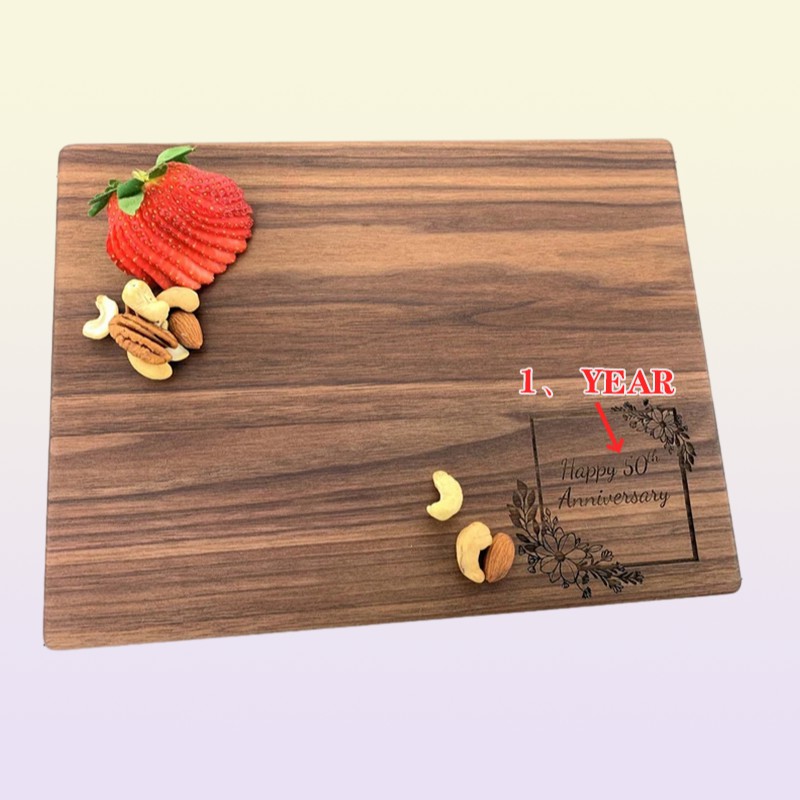 Personalized Custom Text Engraving Walnut Cutting Board Kitchen Supplies 2206218444120