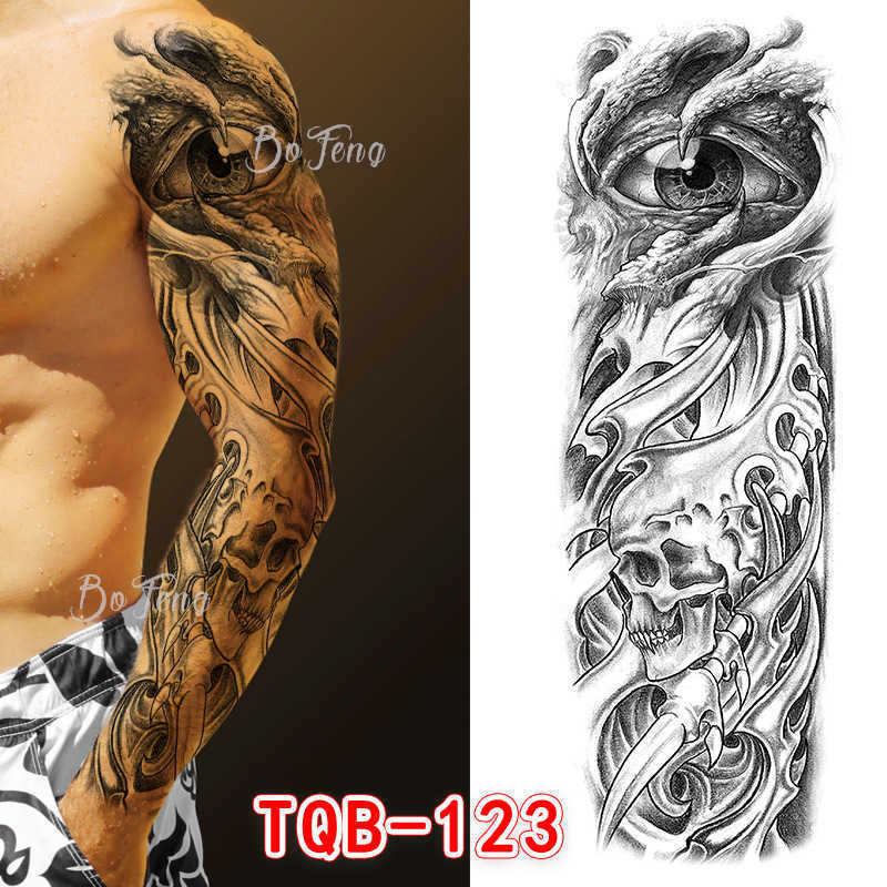 New full arm tattoo sticker waterproof temporary simulation set