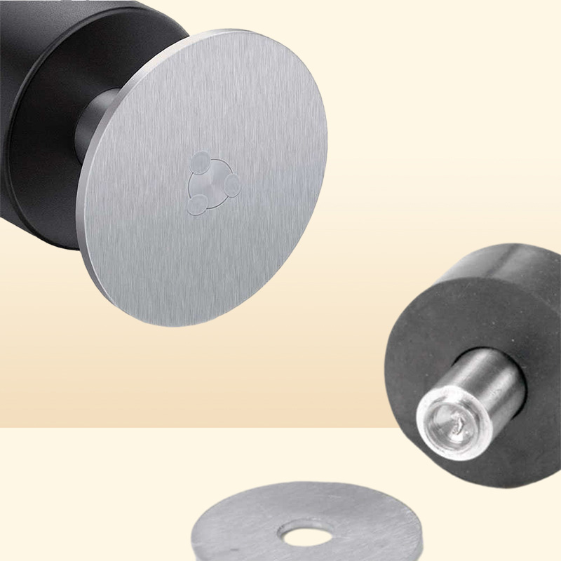 Door Stopper Stops 1 Pack Adhesive Wall Mounted Door Stop Stainless Steel Doorstop for Floor with Sound Dampening Bumper 2107242687533