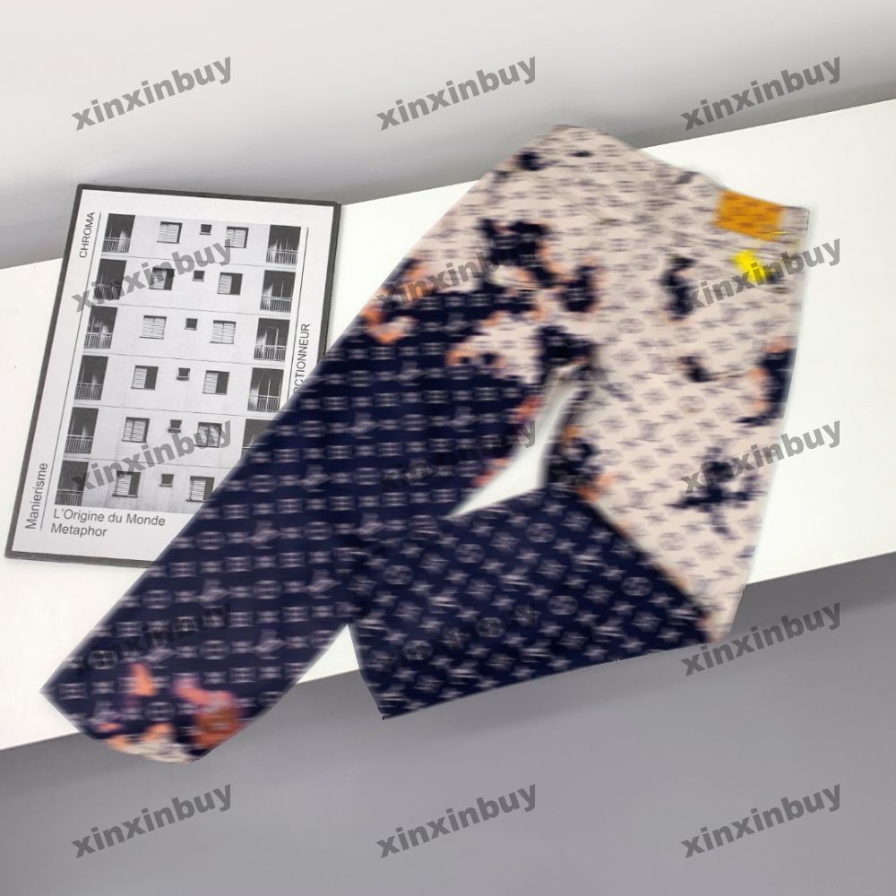 xinxinbuy 2024 Men women designer jeans pant flame letter printing Jacquard Paris sets denim Casual pants black blue gray S-2XL