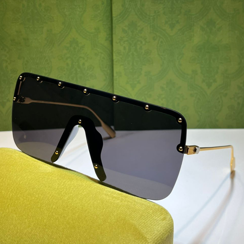 Sunglasses For Women Men 1245 Summer Style Anti-Ultraviolet Retro Plate Square Frameless Fashion Glasses With Box 1245S