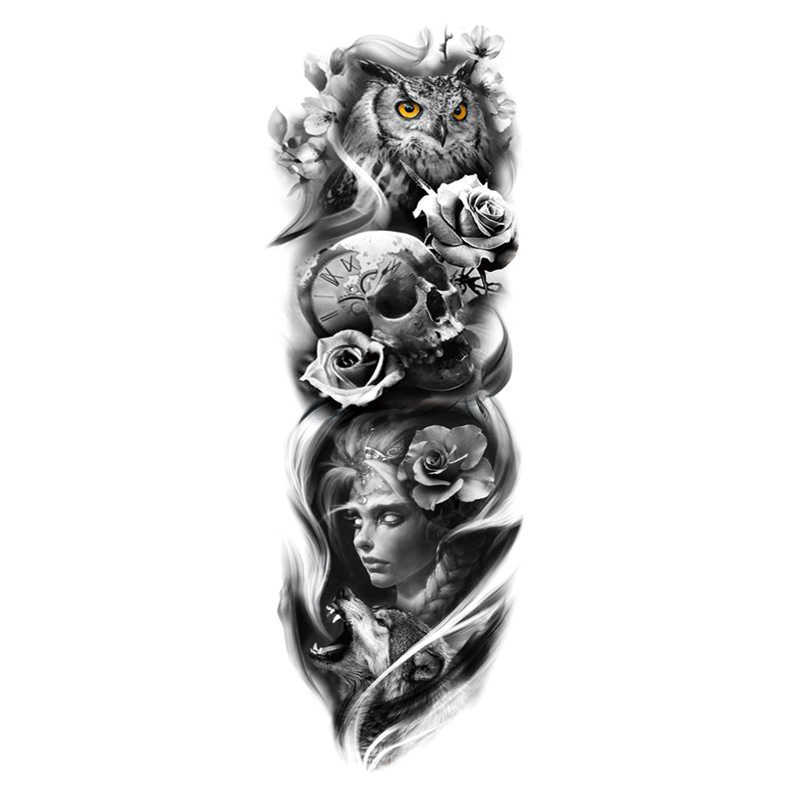 Makeup full arm New tattoo sticker set for men's and women's large animal waterproof stickers