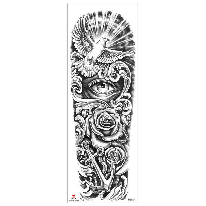 Makeup new full Black arm waterproof tattoo sticker Indian large