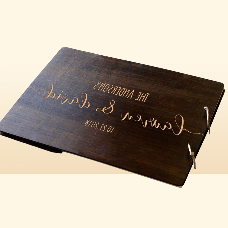Personalized Wedding Guest Book Unique Wooden Guest Book Wedding Wishes Custom Name and Date A4A5 Creative Beautiful