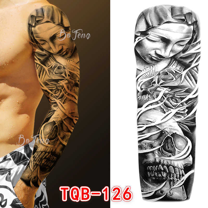 New full arm tattoo sticker waterproof temporary simulation set