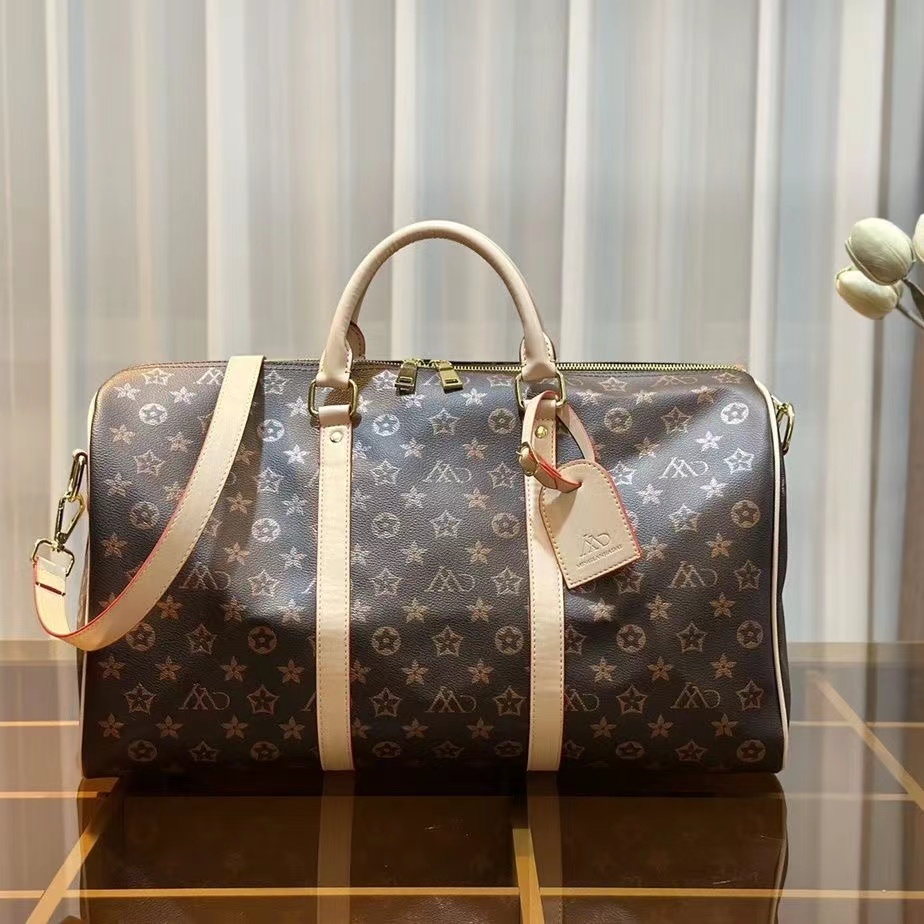 luxury fashion men women travel duffle bags brand designer luggage handbags large capacity sport bag 54CM With dust bag