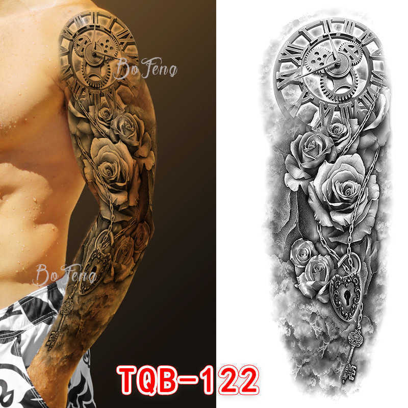 New full arm tattoo sticker waterproof temporary simulation set