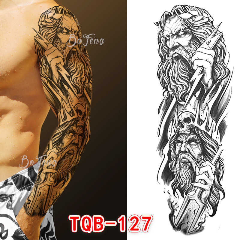 New full arm tattoo sticker waterproof temporary simulation set