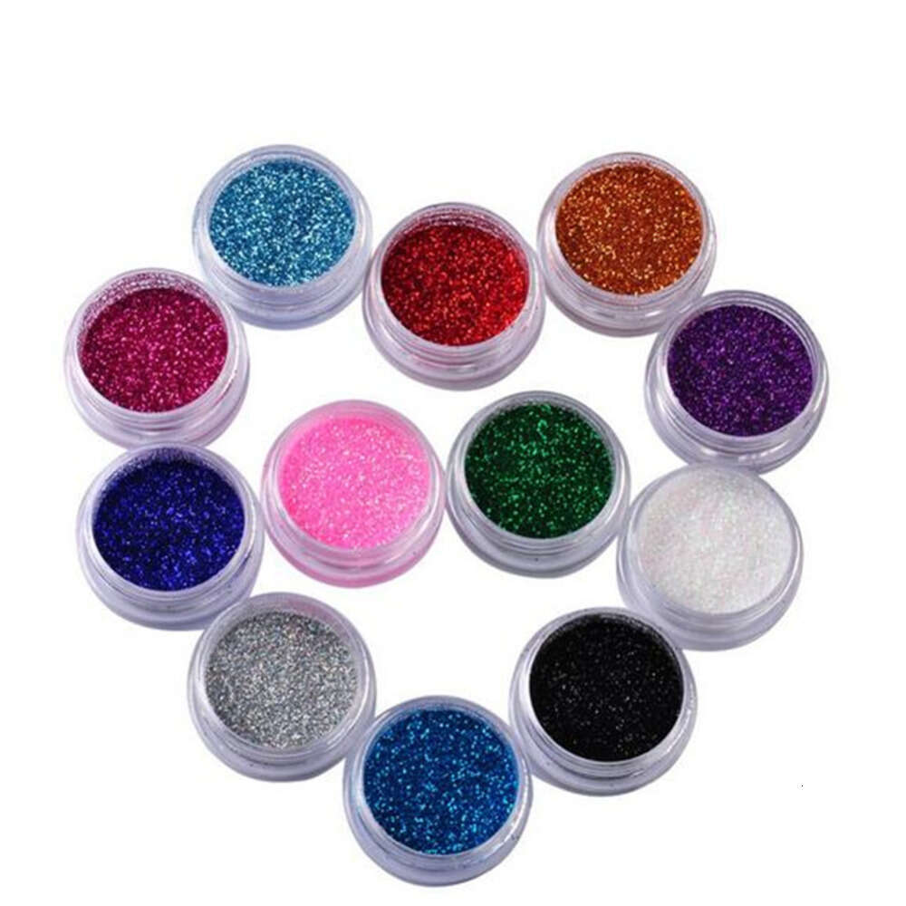 12 Colors 45 Colors Set Fine Dust Glitter Pot Nail Art Face Body Eye Shadow Iridescent Shiny Nail Art Glitters Nail Art Decorations Decoraciones De Un