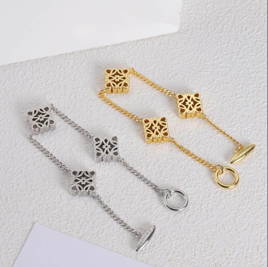 Tennis Light Luxury High Quality Fashion Fashion Jewelry Gold Silver Letter Bracelet