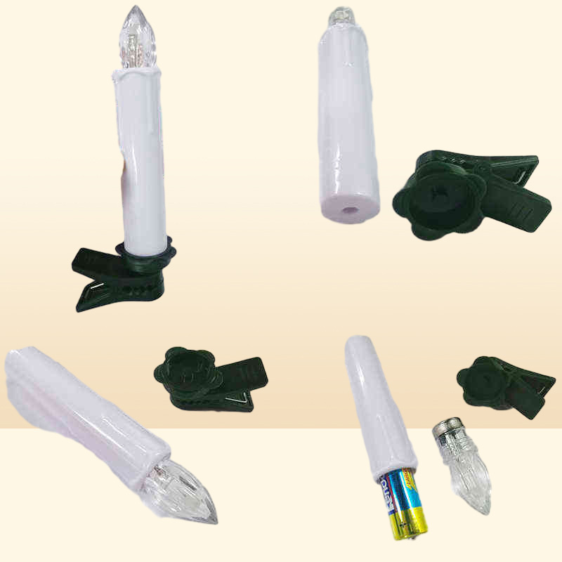 LED Electric Candles Flameless Colorful With Timer Remote Battery Operated Christmas Candle Lights For Halloween Home Decorative 24537915