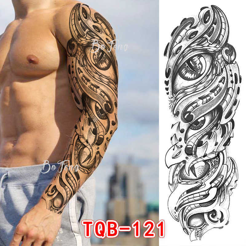 New full arm tattoo sticker waterproof temporary simulation set