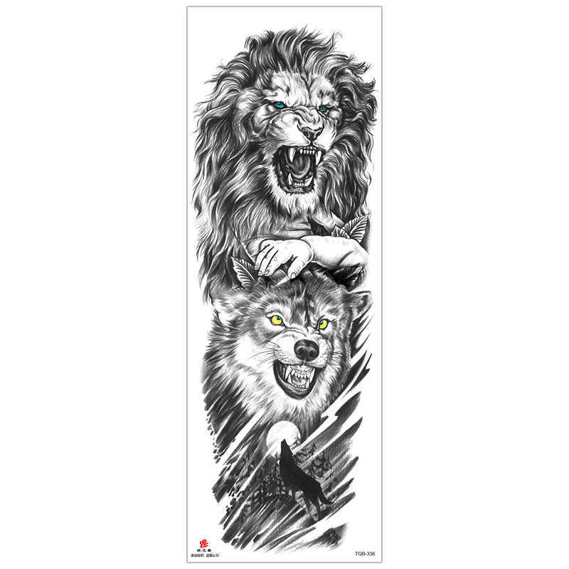 Makeup new full Black arm waterproof tattoo sticker Indian large