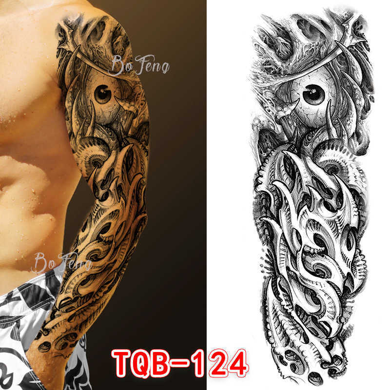 New full arm tattoo sticker waterproof temporary simulation set