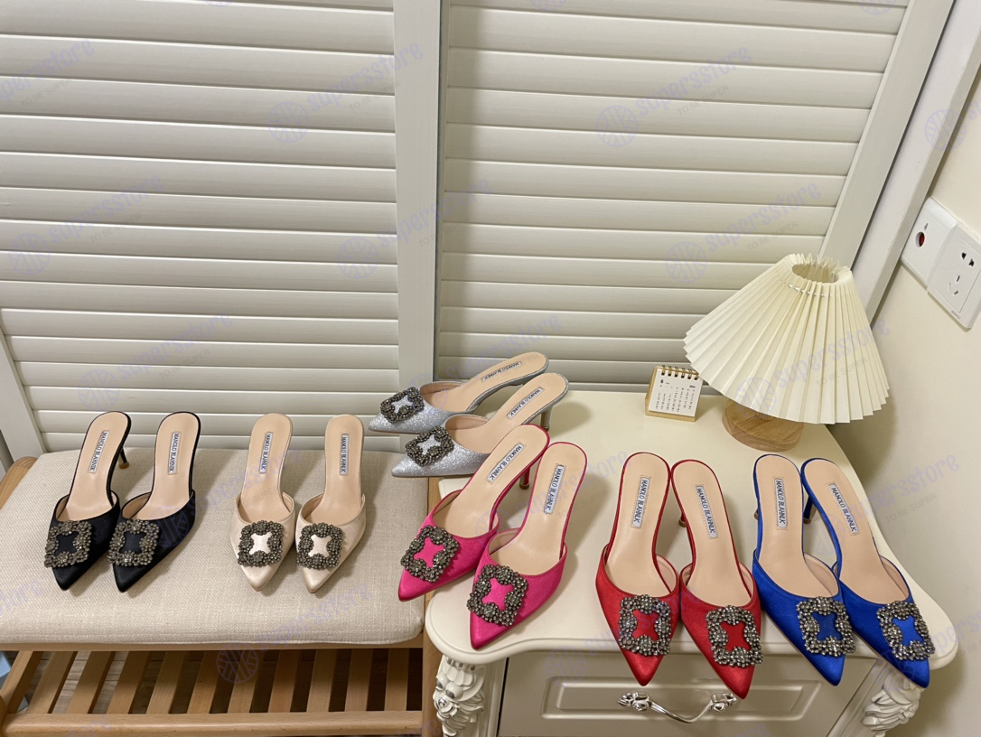 High heels slippers designer slides platform summer womens sandals shoes classic brand casual woman outside beach cowboy real leather top quality