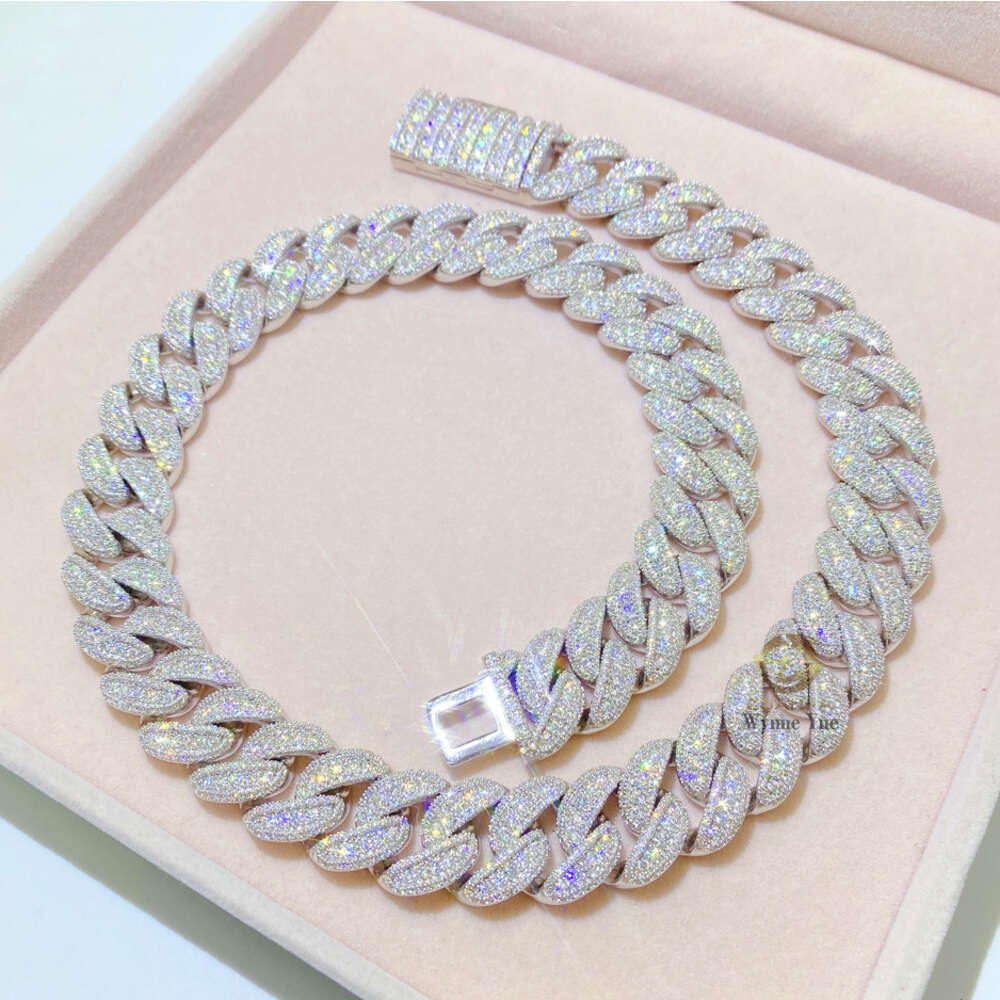 Fresh Bussdown 350g Hiphop 18mm S Iced Out Flawless Moissanite Miami Cuban k Chain