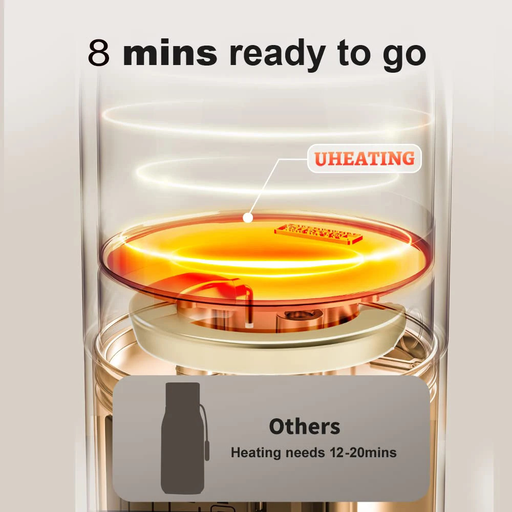Portable Recharging Baby Bottle Warmer for Breast Milk born Baby Feeding Bottle Warmer Baby Accessories for Travel 231222