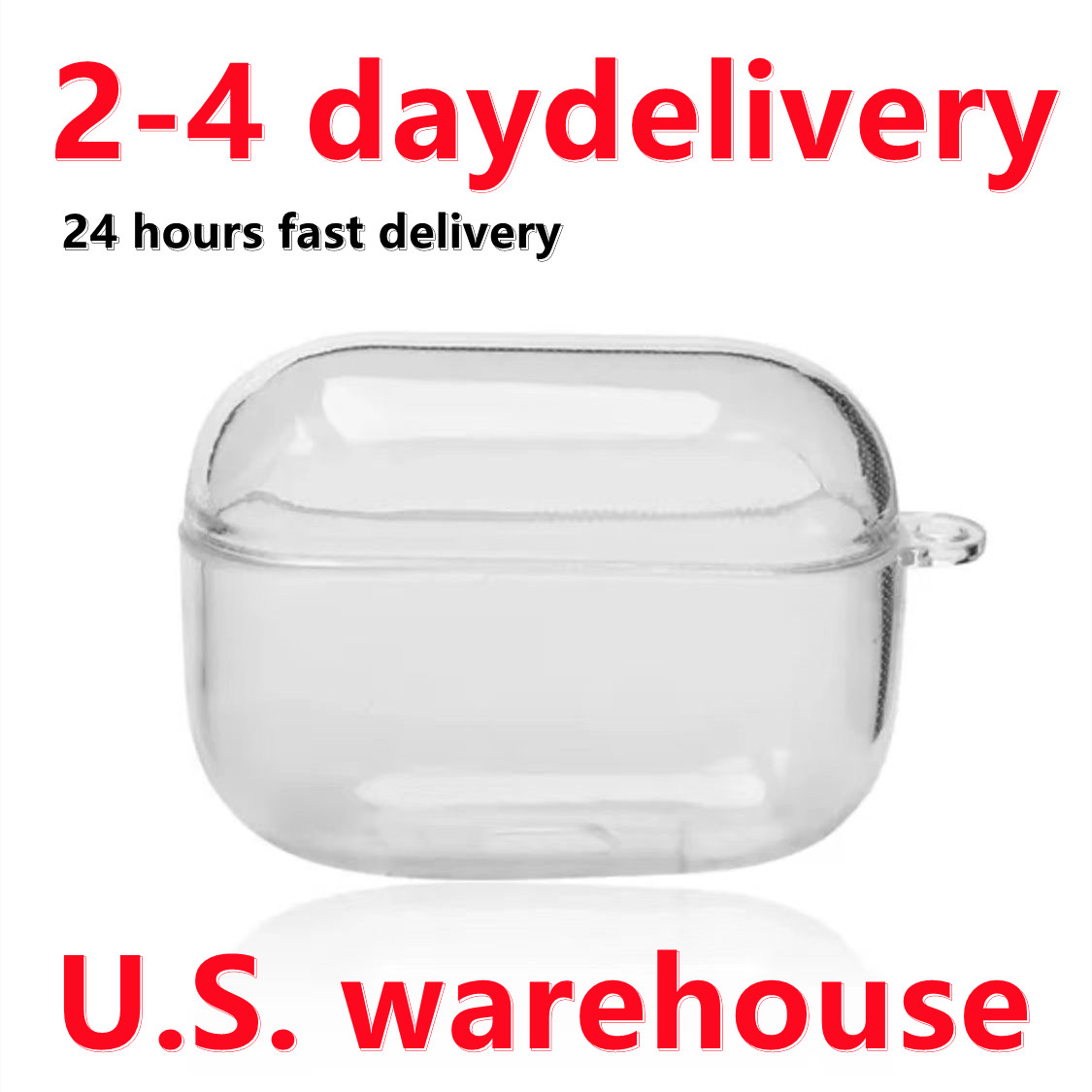 USA Stock Headphone Accessories Solid TPU Silicone Protective Earphone Cover Wireless Charging Shockproof Case