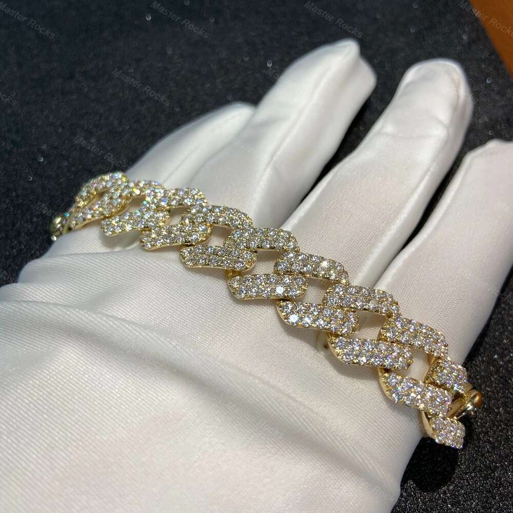 Factory Wholesale Fine Jewelry for Men Women 15mm S925 Vvs d Color Moissanite Iced Out Cuban Chain