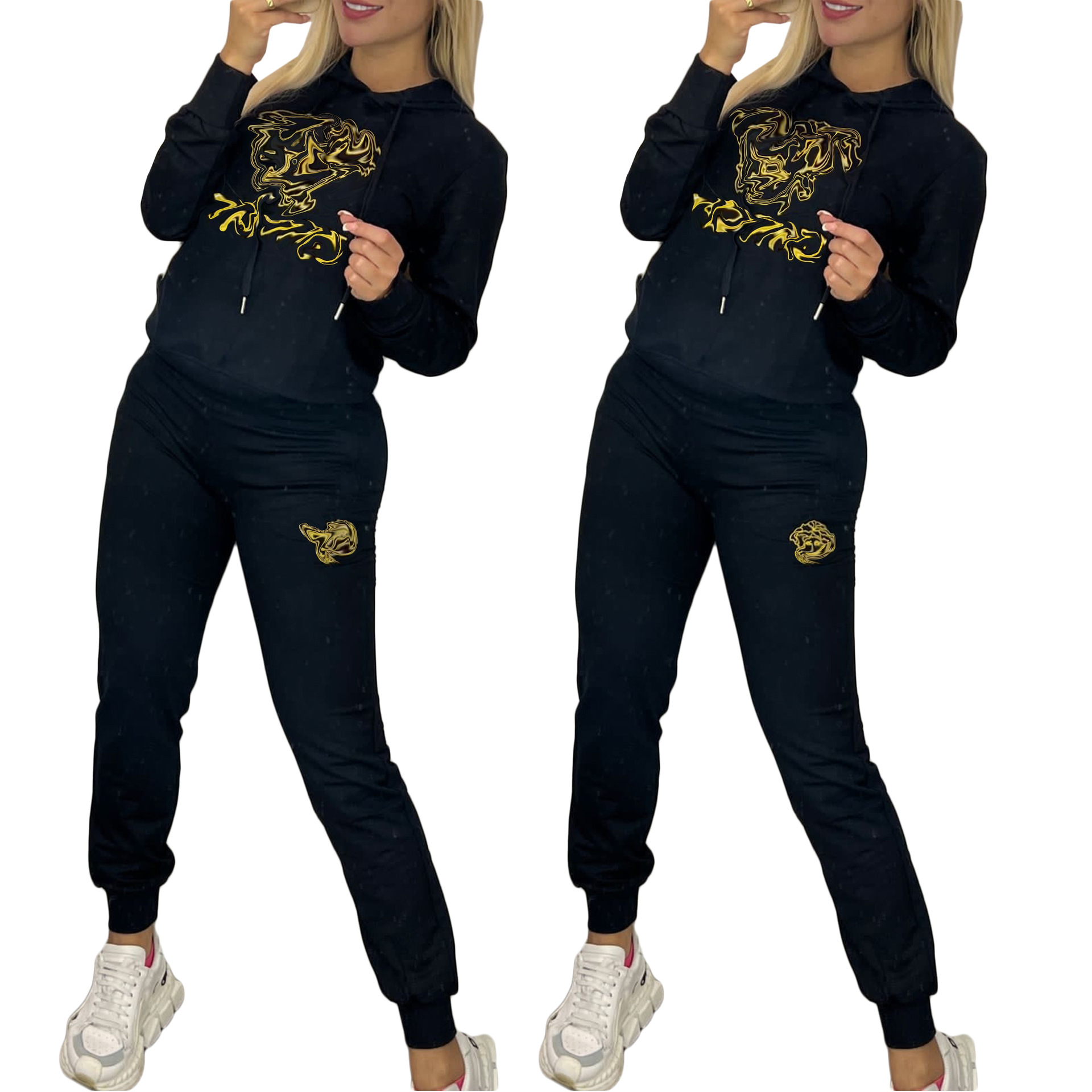 Women Tracksuits Fashion Sports Casual Long Sleeve Two Piece Pants Set Plus Sizes For Woman Fall Clothes Jogging Suits Activewear jogging training sui