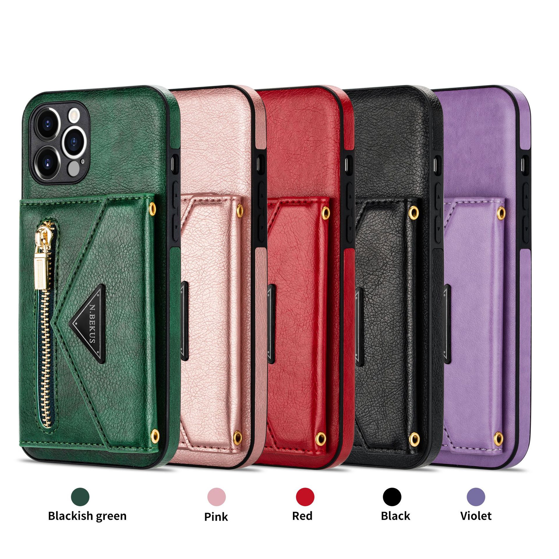Luxury Crossbody Wallet Phone Case for iPhone 16 15 14 Plus 13 Pro Max 12 Mini 11 Slim Flip Leather Stand Zipper Pocket Card Holder Protective Cover w