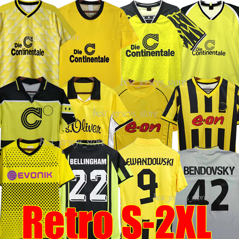 BOBIC BELLINGHAM 1995 96 97 98 99 2000 01 02 dortmund Retro Soccer Jerseys Lewandowski REUS METZELDER DEDE MOLLER AMOROSO ROSICKY Classic Vintage Football Shirt