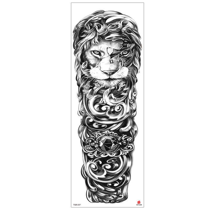 Makeup arm New full tattoo sticker waterproof large picture flower lion