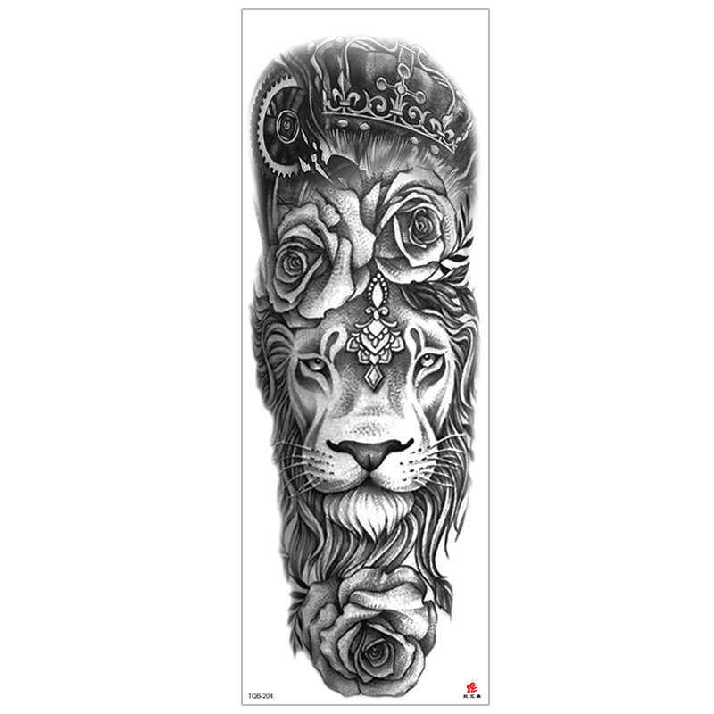 Makeup arm New full tattoo sticker waterproof large picture flower lion