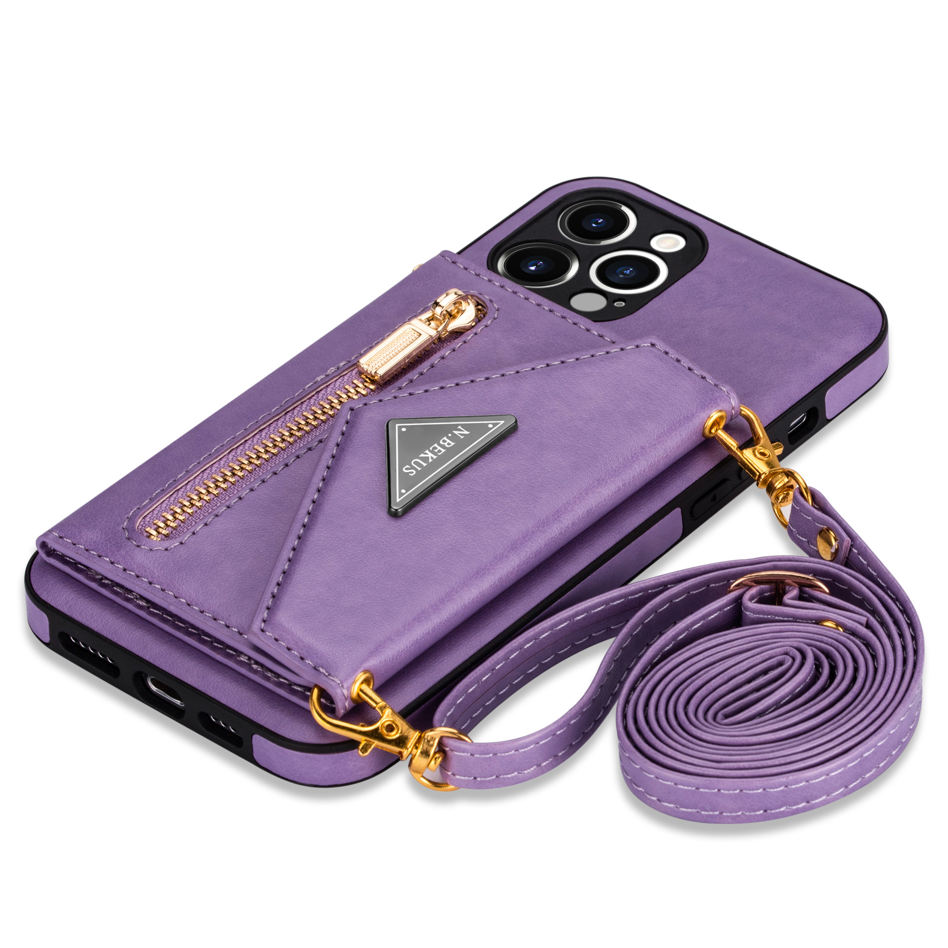 Luxury Crossbody Wallet Phone Case for iPhone 16 15 14 Plus 13 Pro Max 12 Mini 11 Slim Flip Leather Stand Zipper Pocket Card Holder Protective Cover w