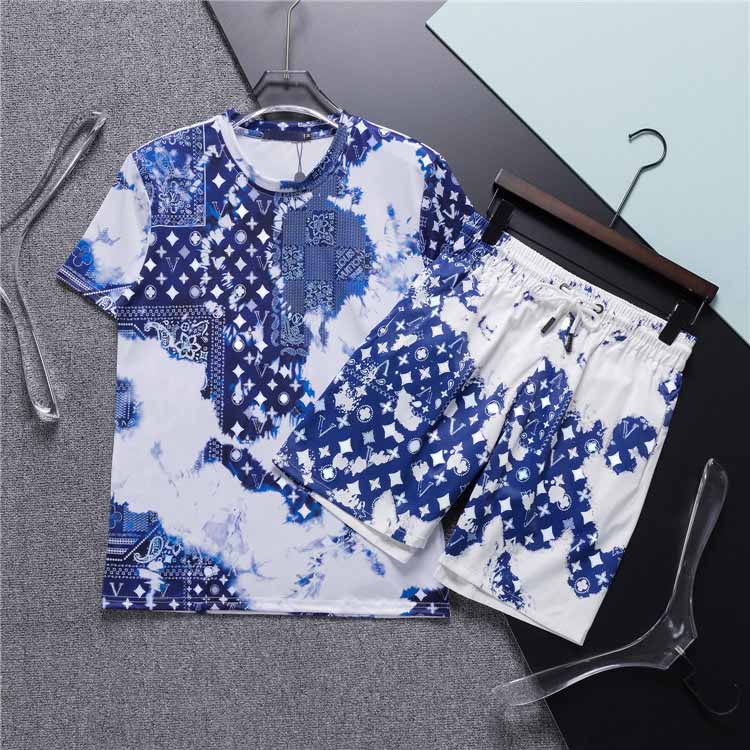 designer Mens Tracksuits Sets Jogger Sweatshirts Sports Jogging Suits man tracksuits Two Piece Set T Shirt Summer Printed Short Sleeve Shorts M-XXXL