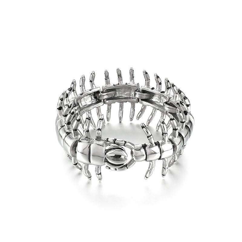 Gothic Stainless Steel Skeleton Scorpion Bracelet Heavy Cool Biker Cuff Bangle Jewelry For Mens Cool Gifts Vintage