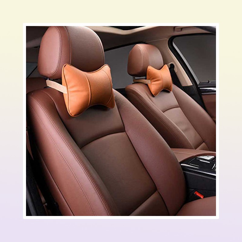 2PCS Car Neck Pillow Soft Version Lovely Breathe Car Auto Head Neck Rest Cushion Pillow Pad