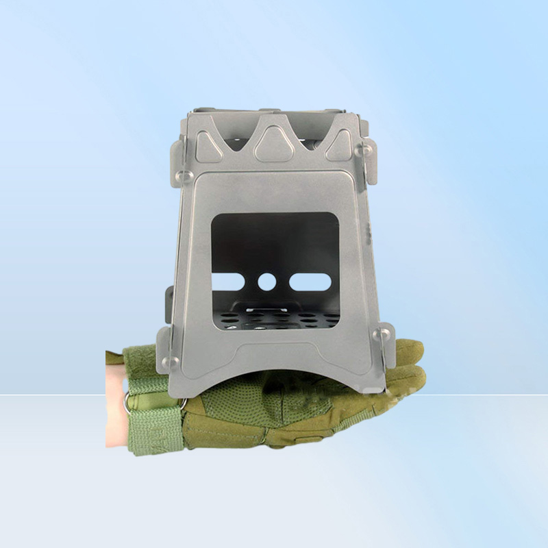 Camping Stove Portable Folding Stainless Steel Stove Wood Burning Stove LightweightCompactDurable for Outdoor Backpacking Hiking