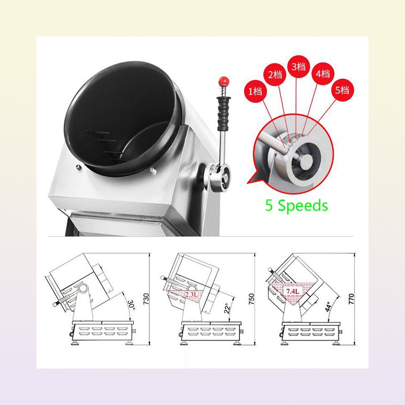 Helpful Restaurant Gas Cooking Machine Multi functional Kitchen Robot Automatic Drum Gas Wok Cooker Stove Kitchen Equipment