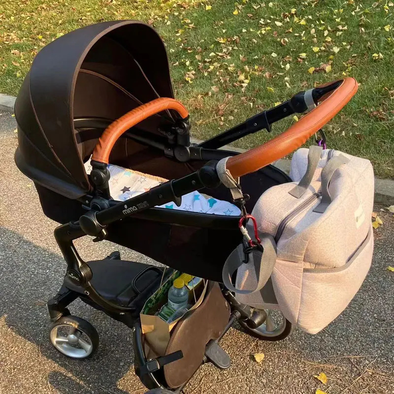 Baby Stroller PU Leather Handle Covers For Mima Xari Pram Bar Sleeve Case Protective Armrest Cover Accessories 231225