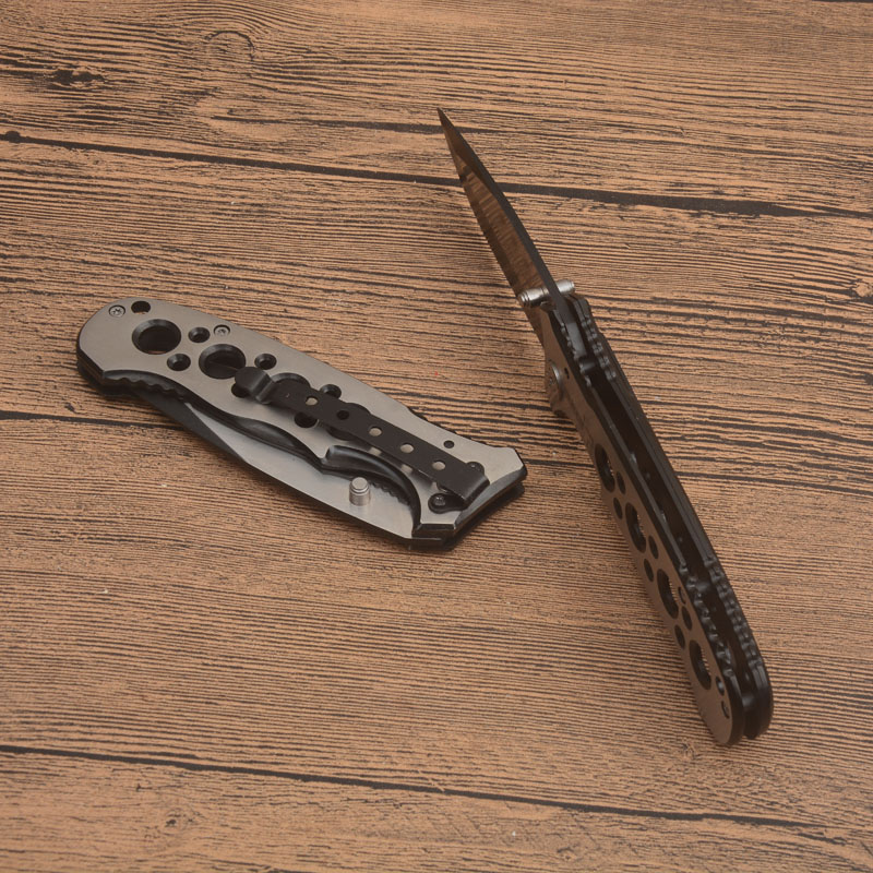 G1225 Survival Folding Knife 440C Titanium Coated Drop Point Blade Aluminum Alloy Handle Outdoor Camping Hiking EDC Pocket Folder Knives