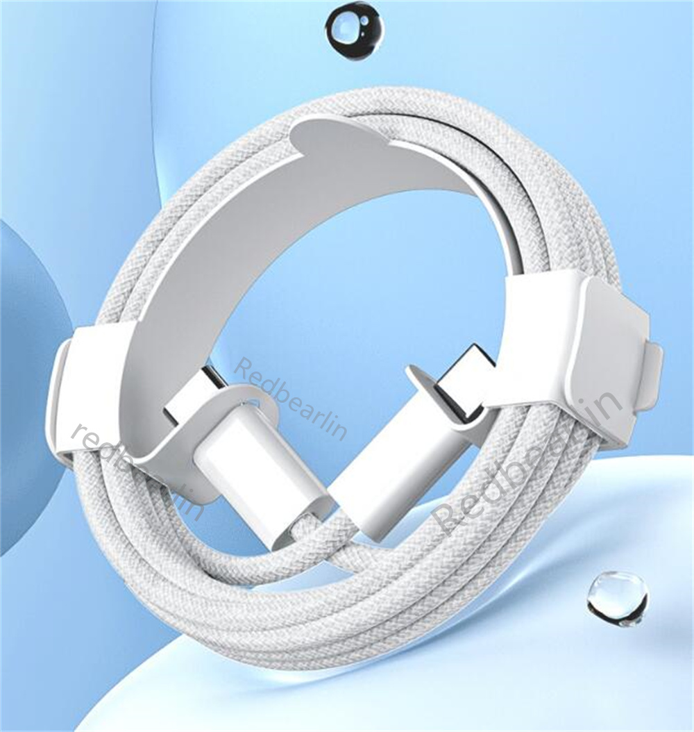 Fast Quick Charging 60W 3A PD USB C to USB-C Type c fabric Nylon Cable 1M 3ft For Samsung S20 S22 S23 Xiaomi Huawei Android phone-15 With Retail Box