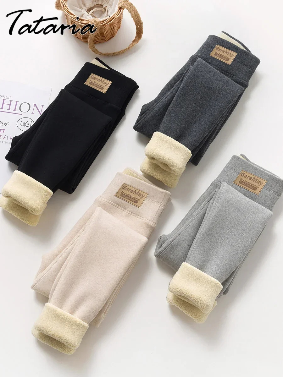 Women Winter Leggins Velvet Warm Pants Cotton Thick Lamb Wool Skinny Thick Leggings for Women Pants with Fleece Leggings 231225